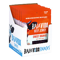 Baja Jerky Beef Jerky Sweet Orange Snack Pack, Sweet Orange, 1 oz Packet, 12/Carton (GRR22002306)