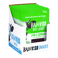 Baja Jerky Beef Jerky Lime and Serrano Pepper Snack Pack, Lime and Serrano Pepper, 1 oz Packet, 12/Carton (GRR22002307)