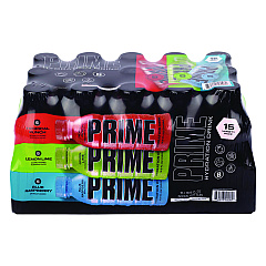 Prime Hydration Drink Variety Pack, Assorted Flavors, 6.9 oz Bottle, 15/Carton (GRR22002384)