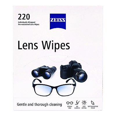 Zeiss Lens Wipes, 6 x 5, 220/Carton (GRR22002393)