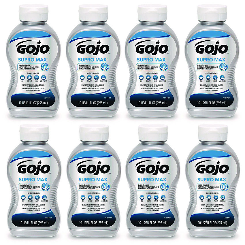 GOJO SUPRO MAX Hand Cleaner Bottle, Floral Scent, 8/Carton (727808CT)