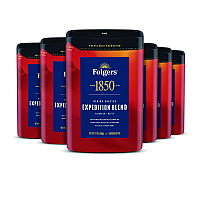 1850 Coffee, Expedition Blend, Ground, 12 oz Canister, 6/Carton (FOL93312)