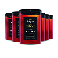 1850 Coffee, Black Gold, 12 oz Bag, 6/Carton (FOL12722)