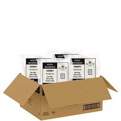 Dart Compostable Fiber Dinnerware, ProPlanet Seal, Plate, 10.2" dia, Natural, 500/Carton (DCC10FBRP1)
