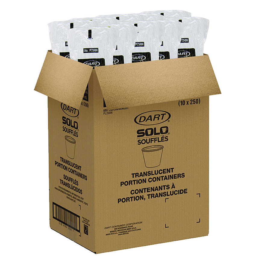 Solo Portion Containers, 2.5 oz, Translucent, 2,500/Carton (SCCP250N)