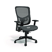 Alera Hollins Ergonomic Mesh Swivel Task Chair, Supports Up to 275 lb, 18.57 to 22.54 Seat Height, Black Seat/Back, Black Base (ALEHL42BME18)