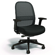 Alera Kempton Ergonomic Fabric Mesh Swivel Task Chair, Supports Up to 275 lb, 18.31 to 22.17 Seat Height, Black Seat/Back/Base (ALEKP42BME17)