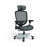 Alera Minerva Ergonomic Mesh Swivel Task Chair, Supports Up to 275 lb, 17.24 to 20.98 Seat Height, Black Seat/Back, Black Base (ALEMV41BME18)