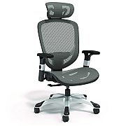 Alera Minerva Ergonomic Mesh Swivel Task Chair, Supports Up to 275 lb, 17.24 to 20.98 Seat Height, Gray Seat, Gray Back, Black Base (ALEMV41BME48)
