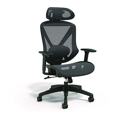 Alera Taunton Ergonomic Mesh Swivel Task Chair, Supports Up to 275 lb, 17.44 to 20.98 Seat Height, Black Seat/Back, Black Base (ALETN41BME18)