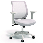 Alera Wessex Ergonomic Fabric Mesh Swivel Task Chair, Supports Up to 275 lb, 17.09 to 20.83 Seat Height, Gray Seat/Back, White Base (ALEWX42BME47)