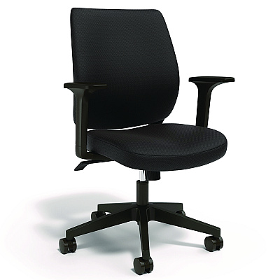 Alera Wessex Ergonomic Fabric Task Chair, Supports Up to 275 lb, 17.13 to 20.83 Seat Height, Black Seat/Back, Black Base (ALEWX4217)