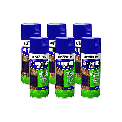 Rust-Oleum Specialty No Hunting Purple Spray Paint, Flat No Hunting Purple, 12 oz Aerosol Can, 6/Carton (RST270970CT)