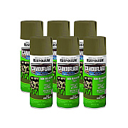 Rust-Oleum Camouflage Spray Paint, Flat Army Green, 12 oz Aerosol Can, 6/Carton (RST279176CT)