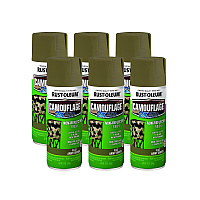 Rust-Oleum Camouflage Spray Paint, Flat Army Green, 12 oz Aerosol Can, 6/Carton (RST279176CT)