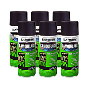 Rust-Oleum Camouflage Spray Paint, Flat Earth Brown, 12 oz Aerosol Can, 6/Carton (RST279178CT)