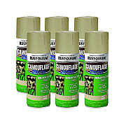Rust-Oleum Camouflage Spray Paint, Flat Sand, 12 oz Aerosol Can, 6/Carton (RST339004CT)