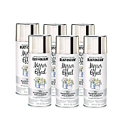Rust-Oleum Specialty Mirror Effect Spray Paint, High Gloss Mirror, 6 oz Aerosol Can, 6/Carton (301494CT)