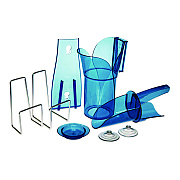 San Jamar Saf-T-Scoop and Guardian System for Ice Machines, Transparent Blue, 50/Carton (SJMSI7000)