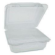 Pactiv Evergreen SmartLock PET Hinged Lid Bakery Container, 8.75 x 8.25 x 3.63, Clear, 200/Carton (PCT0CAH09700000)