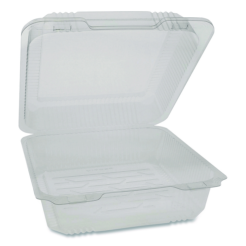Pactiv Evergreen SmartLock PET Hinged Lid Bakery Container, 8.75 x 8.25 x 3.63, Clear, 200/Carton (PCT0CAH09700000)