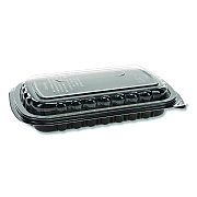 Pactiv Evergreen MealMaster Rib Container, 10 x 7.1 x 2.1, Black/Clear, 90/Carton (PCT0CNC10700DZY)