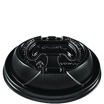 Dart Optima Reclosable Lids for Hot Paper Cups, 12 oz to 24 oz Hot Paper Cups, Black, 1,200/Carton (DCCOPT1224TGB)