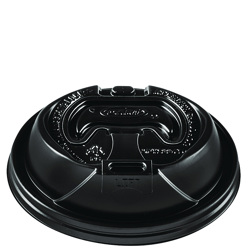 Dart Optima Reclosable Lids for Hot Paper Cups, 12 oz to 24 oz Hot Paper Cups, Black, 1,200/Carton (DCCOPT1224TGB)