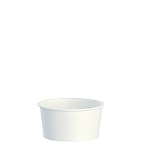 Solo Double Poly Paper Food Container, 6 oz, 3.83" Diameter x 1.99" h, White, 1,000/Carton (SCCVS606X02050)