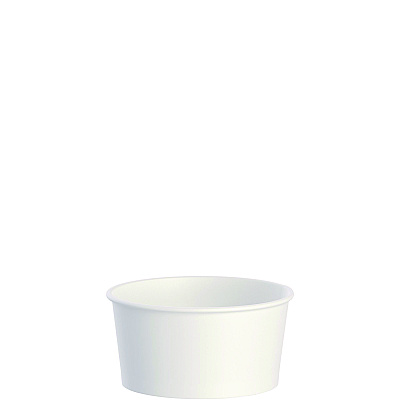 Solo Double Poly Paper Food Container, 6 oz, 3.83" Diameter x 1.99" h, White, 1,000/Carton (SCCVS606X02050)