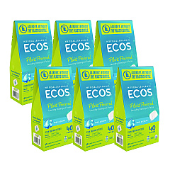 ECOS PRO Laundry Detergent Packs, Free and Clear, 40 Pods/Pack, 6 Packs/Carton (EOP963706CT)
