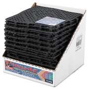 San Jamar Versa-Mat Bar-Shelf Liner, Plastic, 12w x 12d x 0.25h, Black, 24/Carton (VM5280BK)