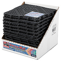 San Jamar Versa-Mat Bar-Shelf Liner, Plastic, 12w x 12d x 0.25h, Black, 24/Carton (SJMVM5280BK)