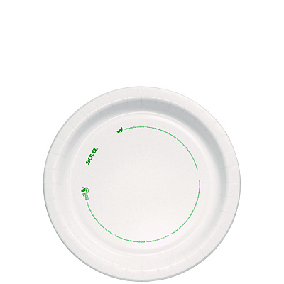 Solo Compostable Paper Dinnerware, ProPlanet Seal, Plate, 9" dia, White, 250/Carton (SCCOFMP9PLANET)