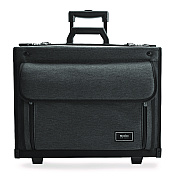 Solo Classic Recycled Rolling Catalog Case, Fits Device Up to 17.3", 9.31 x 9.31 x 16.14, Gray/Black (B78410)