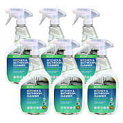 ECOS PRO Parsley Plus All-Purpose Kitchen and Bathroom Cleaner, Parsely Scent, 32 oz Spray Bottle, 6/Carton (EOPPL97466CT)