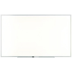 TRU RED Melamine Dry Erase Board, 60" x 36", White Surface, Gray/Natural Aluminum Frame (TUDTR59353)