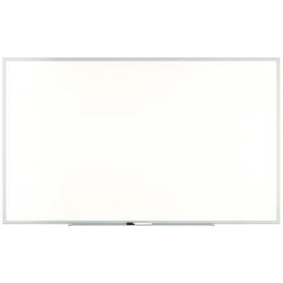 TRU RED Melamine Dry Erase Board, 60" x 36", White Surface, Gray/Natural Aluminum Frame (TUDTR59353)