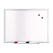 TRU RED Magnetic Steel Dry Erase Board, 18" x 24", White Surface, Gray/Natural Aluminum Frame (TUDTR61168)