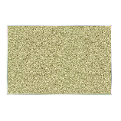 Ghent Vinyl Bulletin Board with Aluminum Frame, 87.91" x 48.5", Caramel Surface, Satin Aluminum Frame (GHEAV47181)