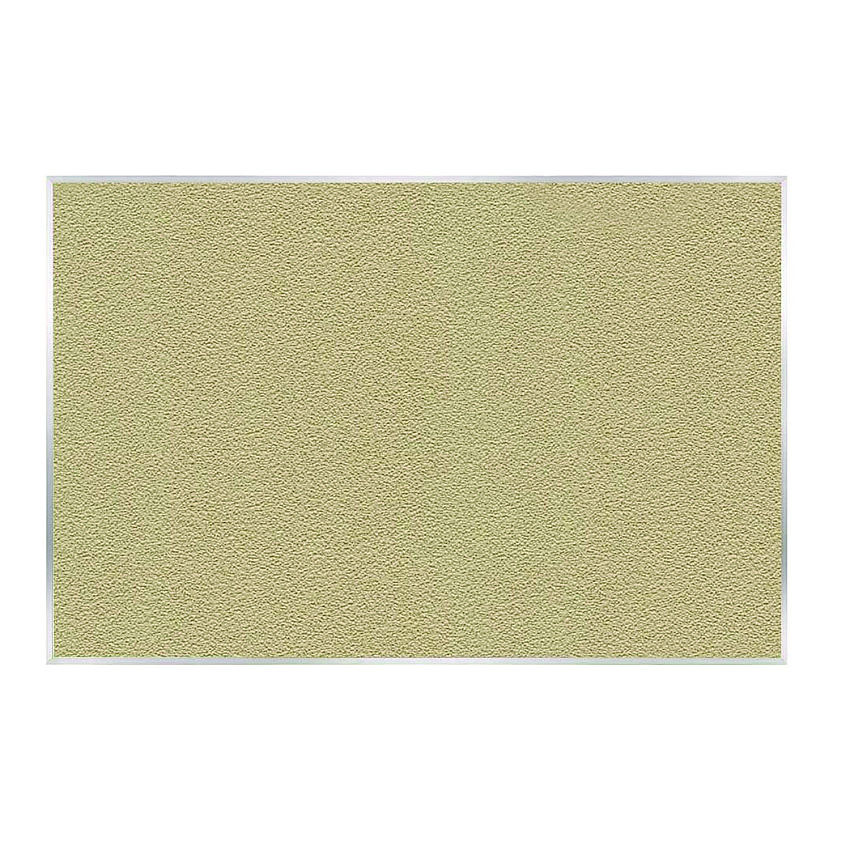 Ghent Vinyl Bulletin Board with Aluminum Frame, 87.91" x 48.5", Caramel Surface, Satin Aluminum Frame (GHEAV47181)