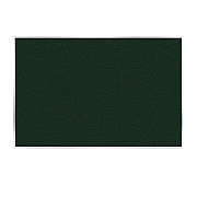 Ghent Vinyl Bulletin Board with Aluminum Frame, 87.91" x 48.5", Ebony Surface, Satin Aluminum Frame (GHEAV47183)