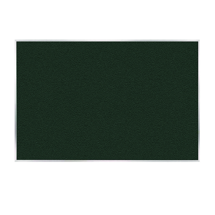 Ghent Vinyl Bulletin Board with Aluminum Frame, 87.91" x 48.5", Ebony Surface, Satin Aluminum Frame (GHEAV47183)