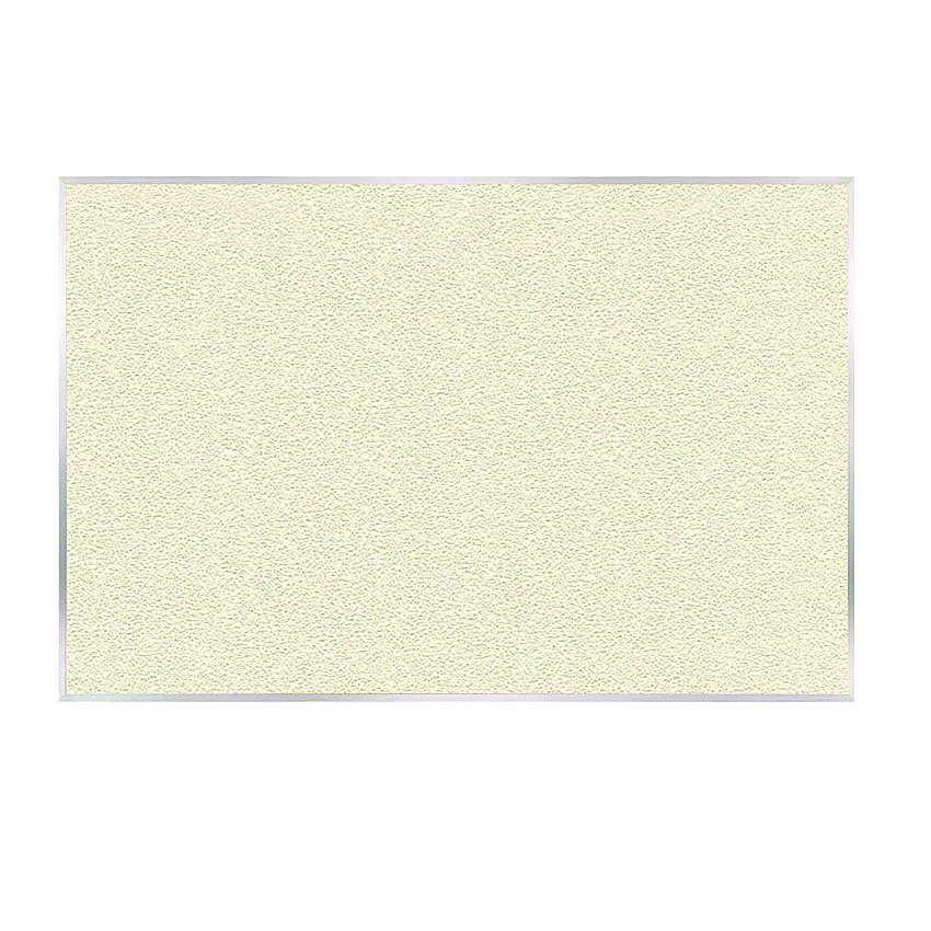 Ghent Vinyl Bulletin Board with Aluminum Frame, 87.91" x 48.5", Ivory Surface, Satin Aluminum Frame (GHEAV47185)
