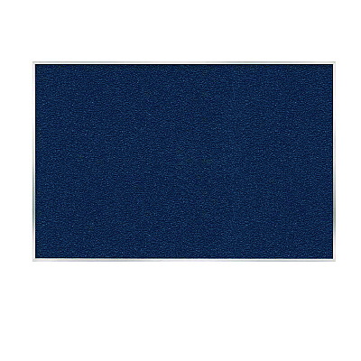 Ghent Vinyl Bulletin Board with Aluminum Frame, 87.91" x 48.5", Navy Surface, Satin Aluminum Frame (GHEAV47195)