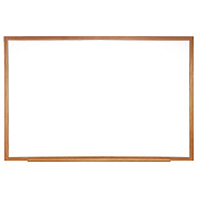Ghent M1 Porcelain Magnetic Whiteboard, 87.94" x 48.5", White Surface, Natural Wood Frame (GHEM1W474)