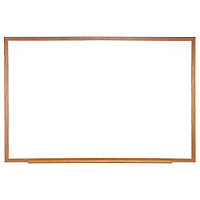 Ghent M1 Porcelain Magnetic Whiteboard, 87.94" x 48.5", White Surface, Natural Wood Frame (GHEM1W474)
