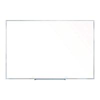 Ghent Non-Magnetic Whiteboard with Aluminum Frame, 87.91" x 48.5", White Surface, Satin Aluminum Frame (GHEM2474)