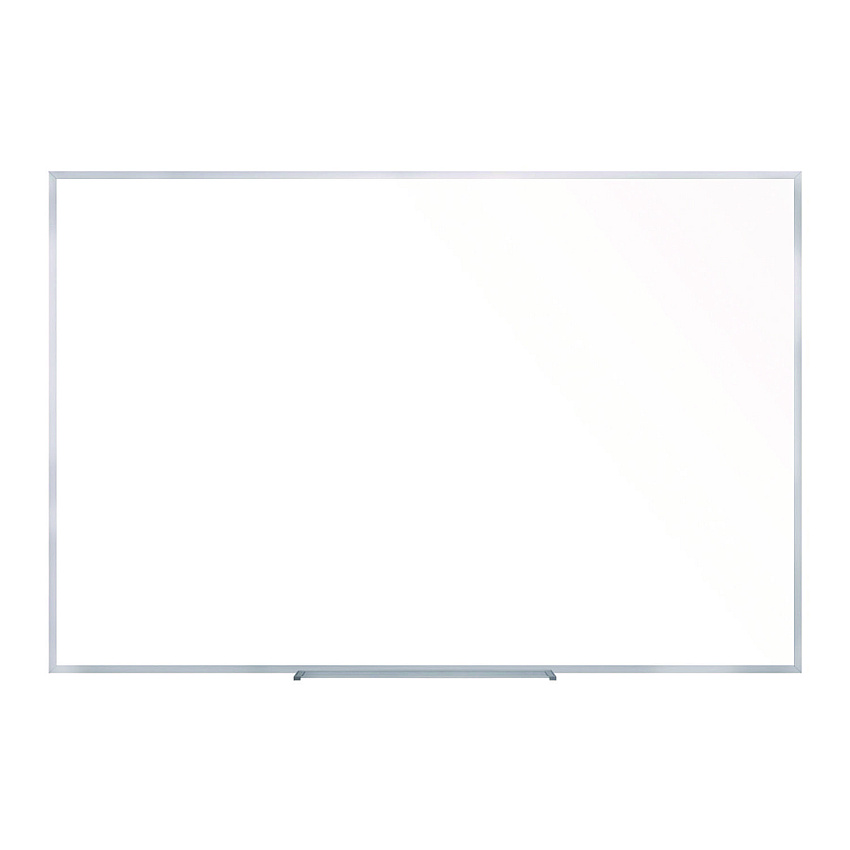 Ghent Non-Magnetic Whiteboard with Aluminum Frame, 87.91" x 48.5", White Surface, Satin Aluminum Frame (GHEM2474)