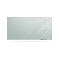 Ghent Aria Low-Profile Frameless Magnetic Glassboard, 48" x 36", Gray Surface (GHEARIASM34GY)